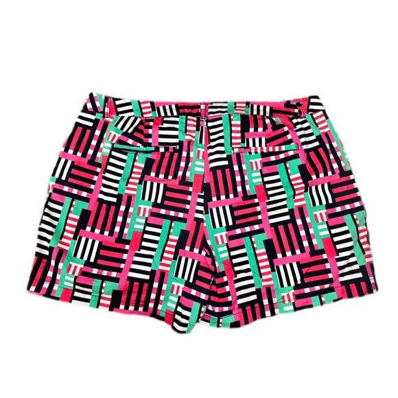 Crown & Ivy High Waist Pink and Green Shorts - Picture 2 of 3